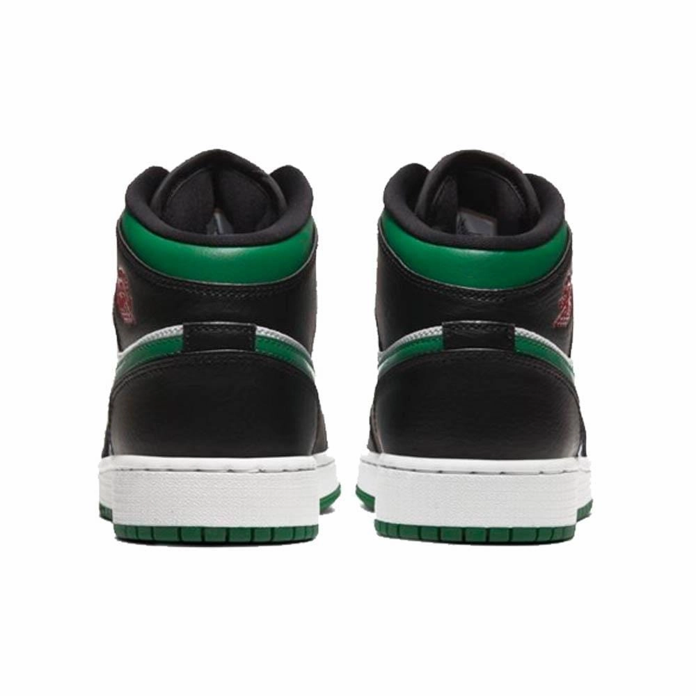 Air Jordan 1 Mid GS 'Black Pine Green' Air Jordan 1 vintage style sneakers