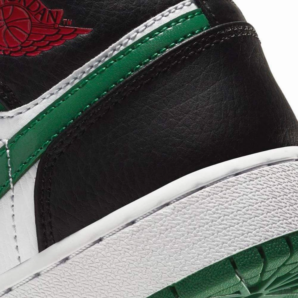 Air Jordan 1 Mid GS 'Black Pine Green' Air Jordan 1 vintage style sneakers
