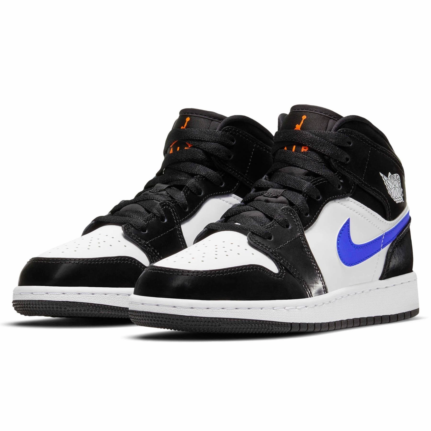 Air Jordan 1 Mid GS 'Black Racer Blue' Air Jordan 1 Mid streetwear shoes