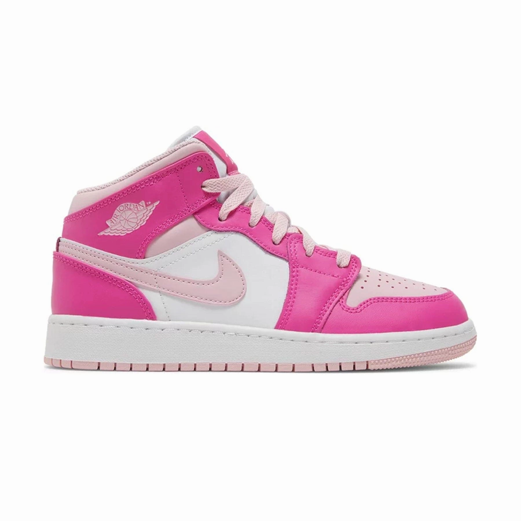 Air Jordan 1 Mid GS 'Fierce Pink' Air Jordan 1 Mid streetwear shoes