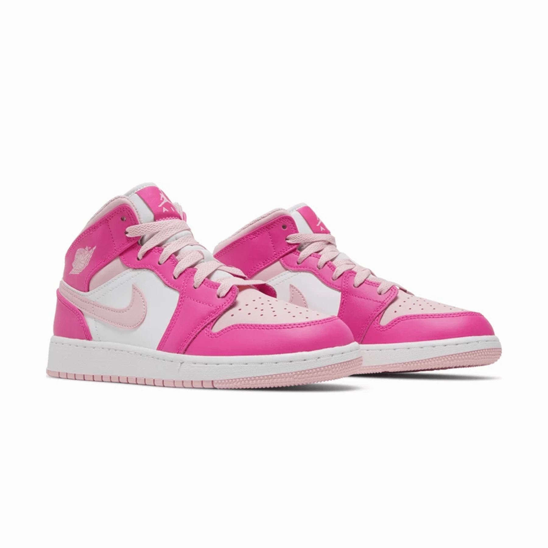 Air Jordan 1 Mid GS 'Fierce Pink' Air Jordan 1 Mid streetwear shoes