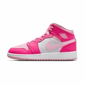 Air Jordan 1 Mid GS 'Fierce Pink' Air Jordan 1 Mid versatile shoes for daily wear