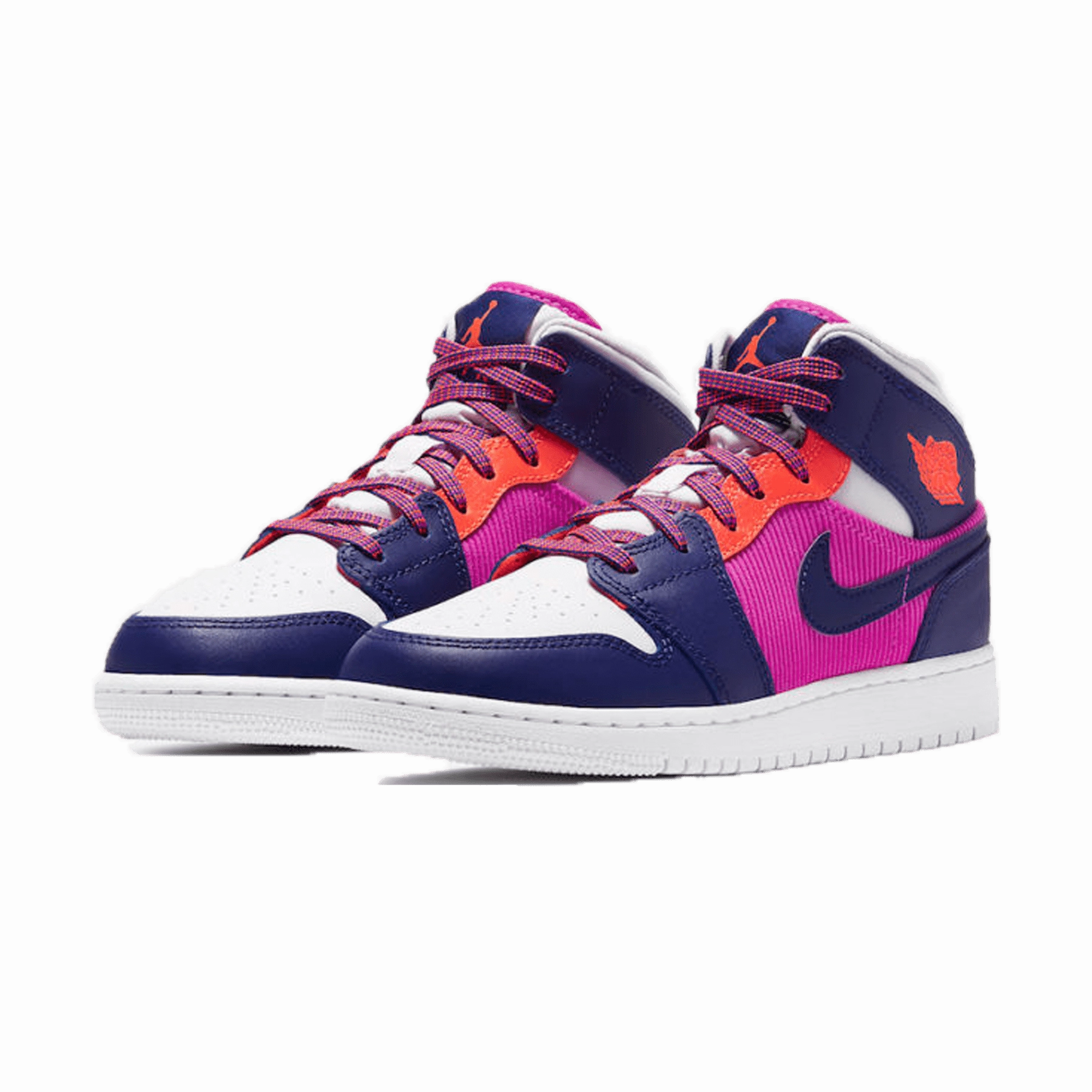 Air Jordan 1 Mid GS 'Fire Pink' Air Jordan 1 Mid streetwear shoes