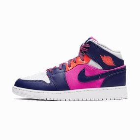 Air Jordan 1 Mid GS 'Fire Pink' Air Jordan 1 Mid versatile shoes for daily wear