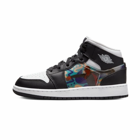 Air Jordan 1 Mid GS 'Hologram' Air Jordan 1 Mid versatile shoes for daily wear