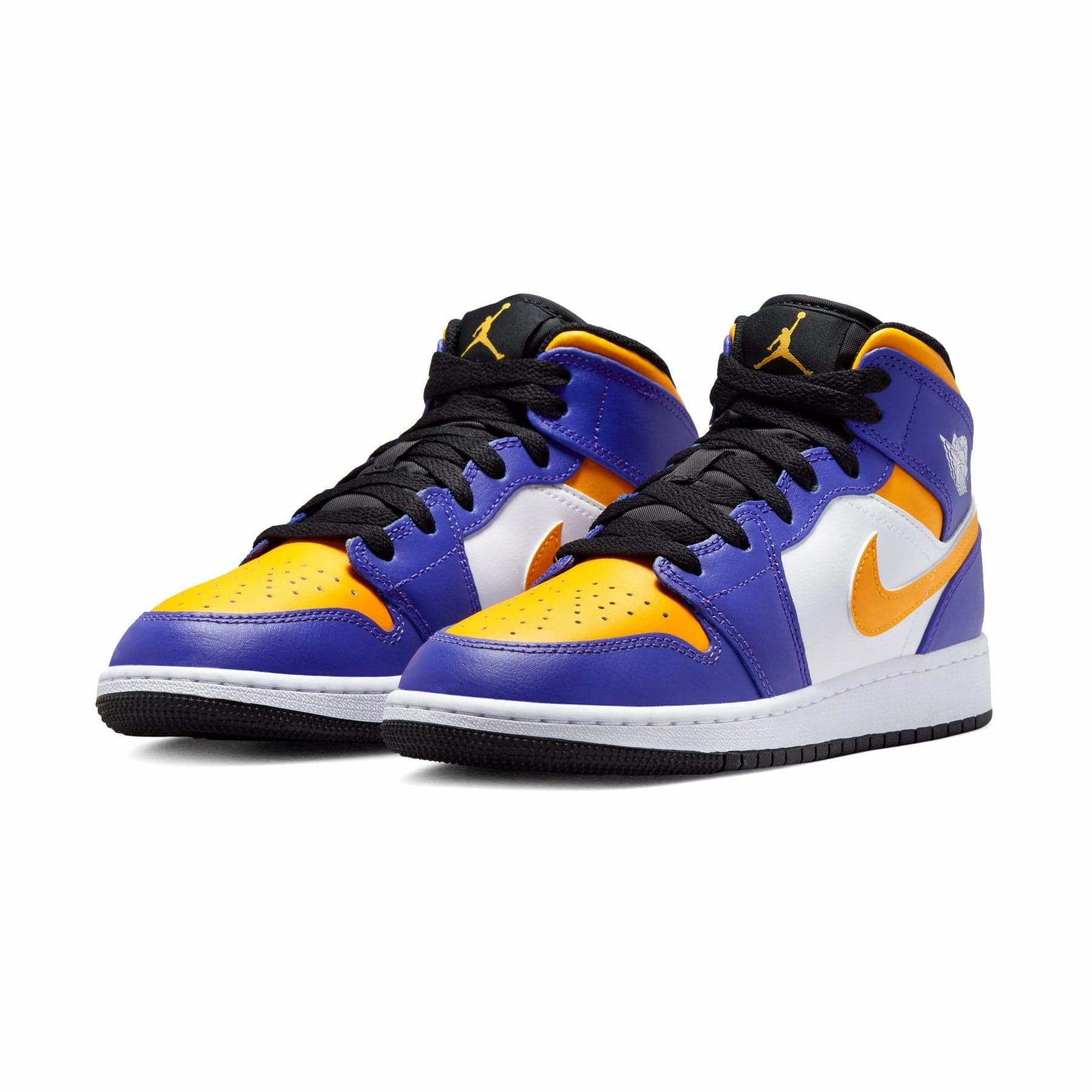 Air Jordan 1 Mid GS 'Lakers' Air Jordan 1 Mid streetwear shoes