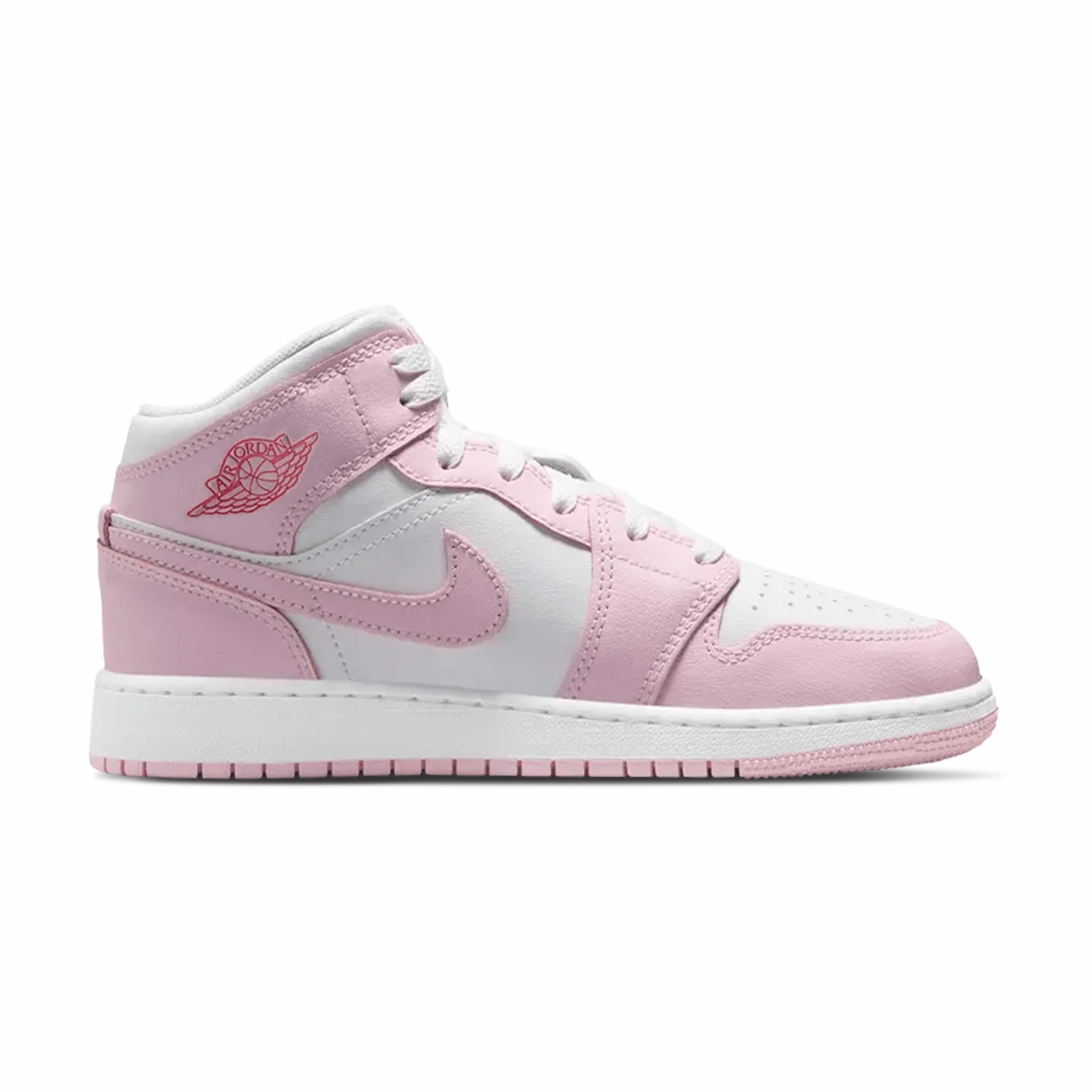 Air Jordan 1 Mid GS 'Pink Foam Fire Red' Air Jordan 1 classic sneakers