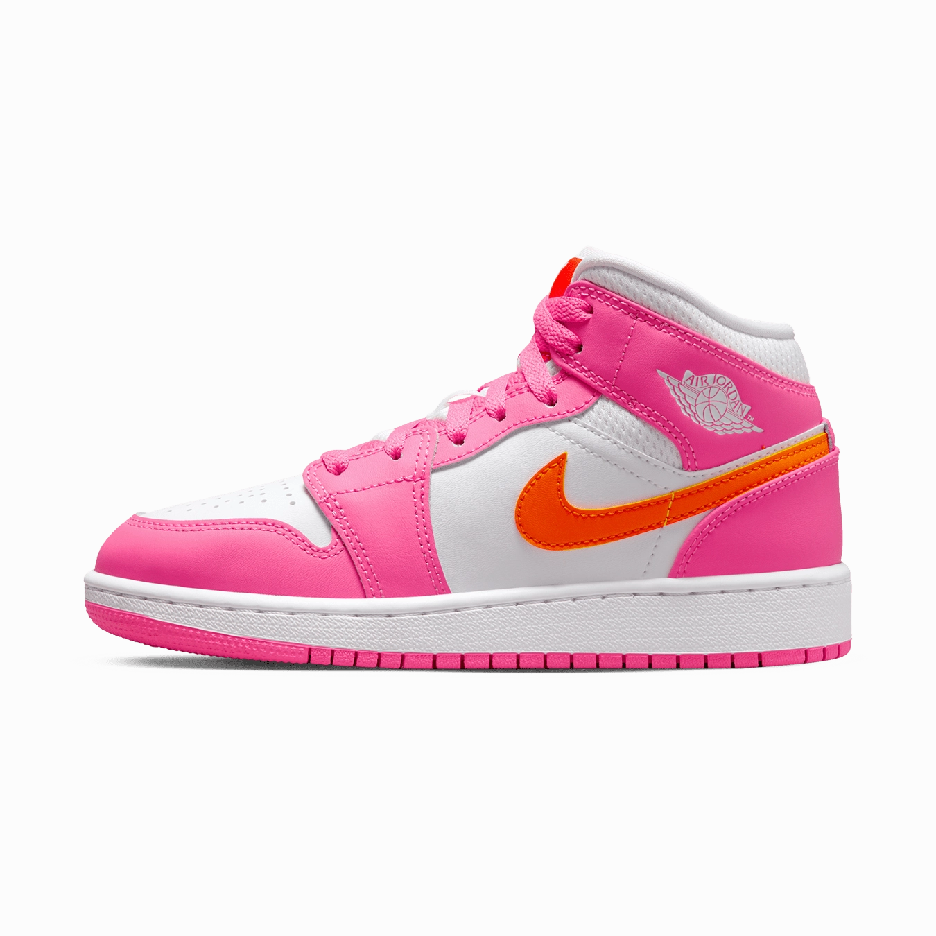 Air Jordan 1 Mid GS 'Pinksicle Orange' Air Jordan 1 Mid versatile shoes for daily wear