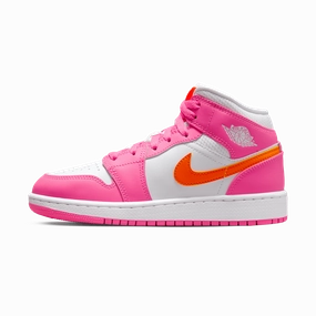 Air Jordan 1 Mid GS 'Pinksicle Orange' Air Jordan 1 Mid versatile shoes for daily wear