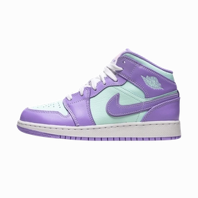 Air Jordan 1 Mid GS 'Purple Aqua' Air Jordan 1 timeless sneakers for Jordan fans