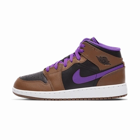Air Jordan 1 Mid GS 'Purple Mocha' Air Jordan 1 Mid versatile shoes for daily wear
