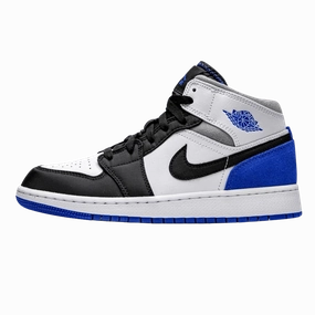 Air Jordan 1 Mid GS 'Royal White' Air Jordan 1 Mid versatile shoes for daily wear