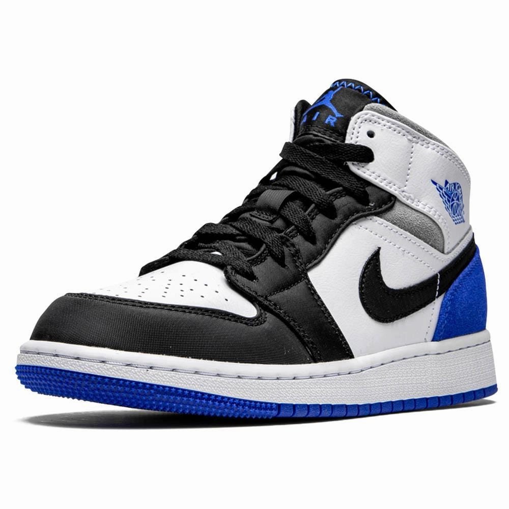 Air Jordan 1 Mid GS 'Royal White' Air Jordan 1 Mid streetwear shoes
