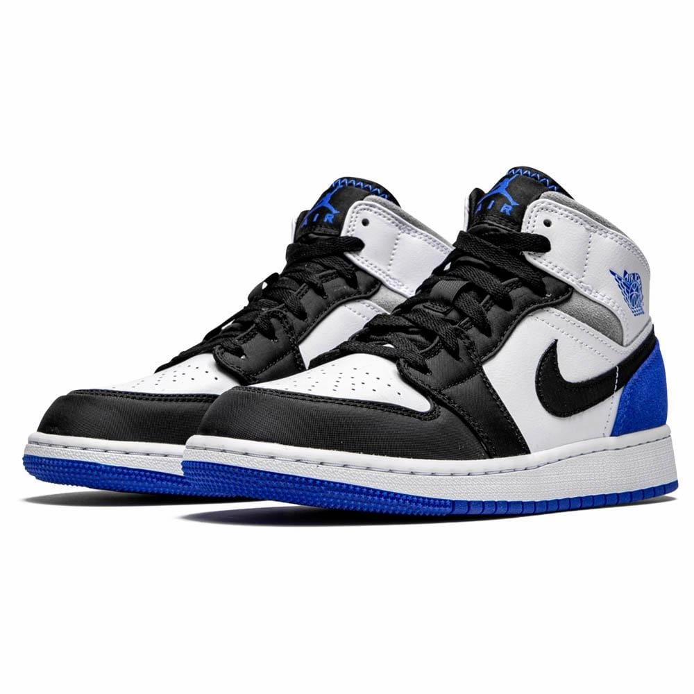 Air Jordan 1 Mid GS 'Royal White' Air Jordan 1 Mid streetwear shoes