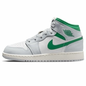 Air Jordan 1 Mid GS 'Summit White Pine Green' Air Jordan 1 sneakers with heritage court style