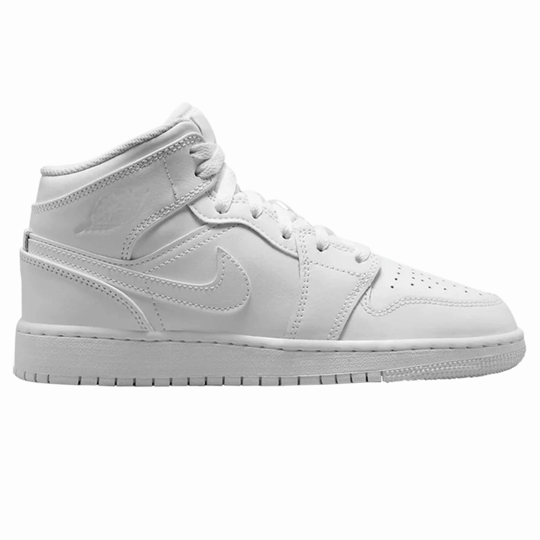 Air Jordan 1 Mid GS 'Triple White' 2023 Air Jordan 1 classic sneakers