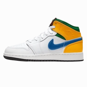 Air Jordan 1 Mid GS 'White Court Purple Teal' Air Jordan 1 timeless sneakers for Jordan fans