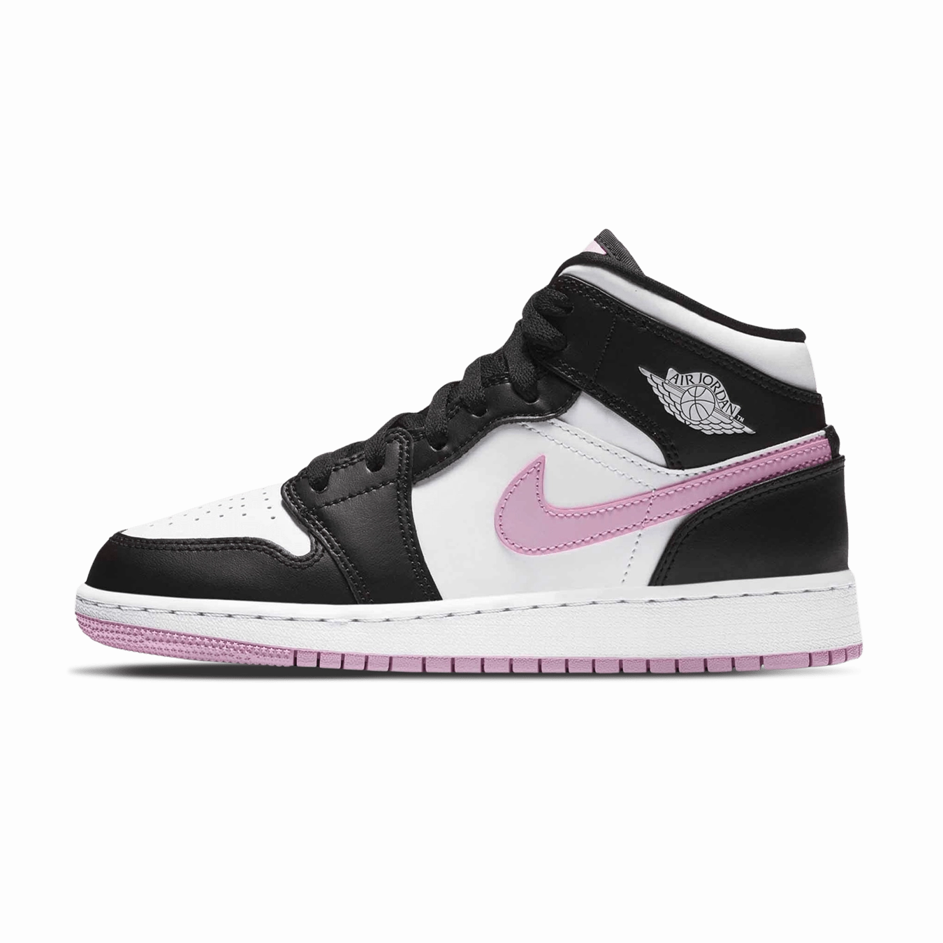 Air Jordan 1 Mid GS 'White Light Arctic Pink' Air Jordan 1 timeless sneakers for Jordan fans