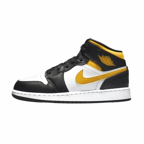 Air Jordan 1 Mid GS 'White Pollen Black' Air Jordan 1 timeless sneakers for Jordan fans