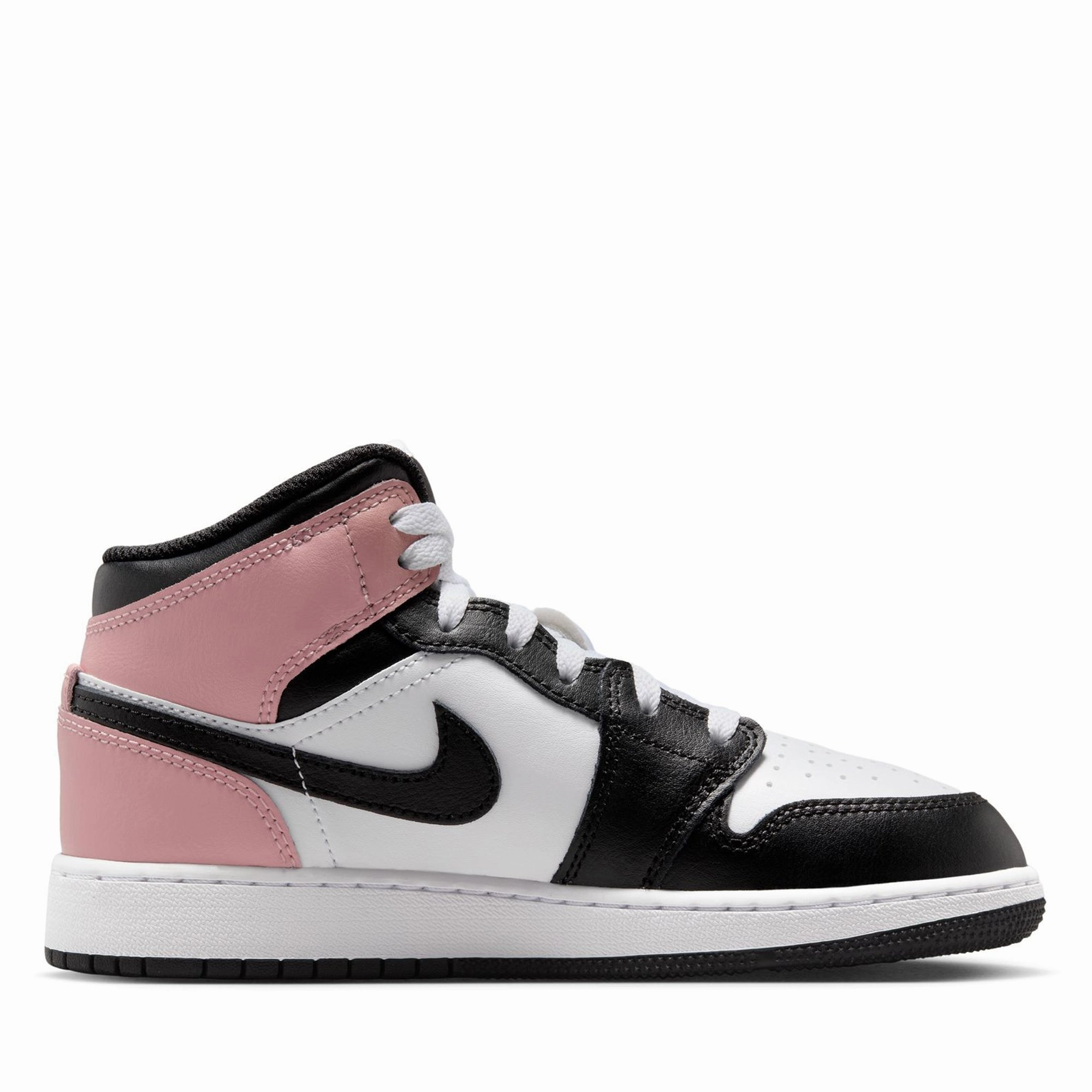 Air Jordan 1 Mid (GS) - White/Rust Pink Air Jordan Basketball Shoes for Performance
