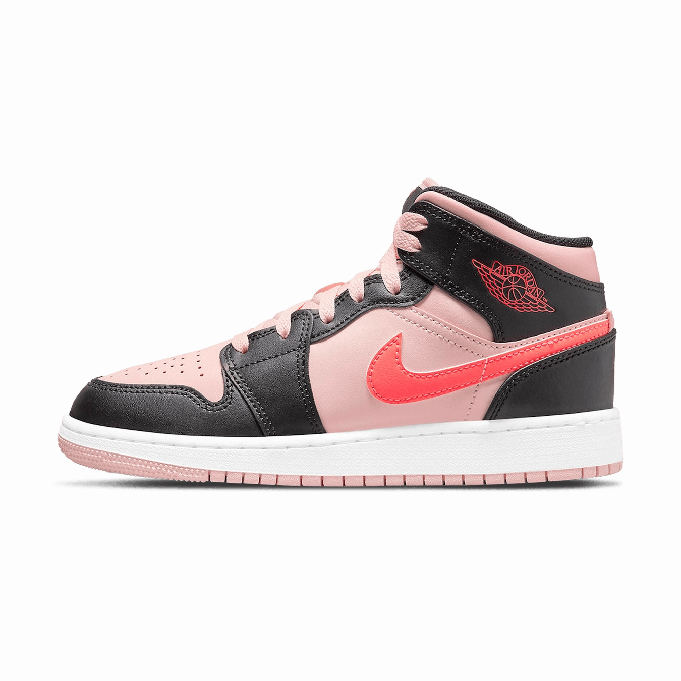 Air Jordan 1 Mid GS Black Pink Crimson Air Jordan 1 Mid versatile shoes for daily wear