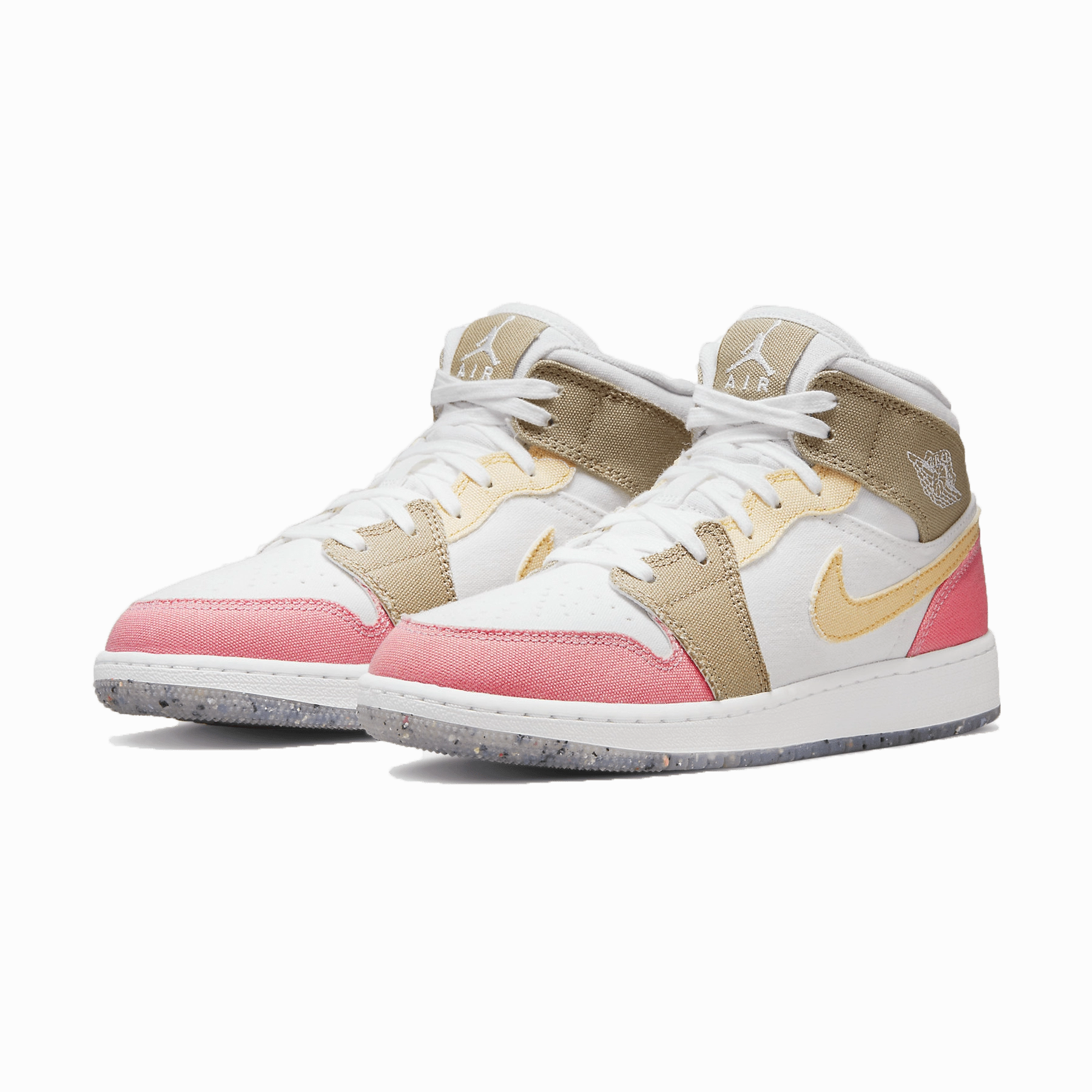 Air Jordan 1 Mid GS Pink Tan Air Jordan 1 vintage style sneakers