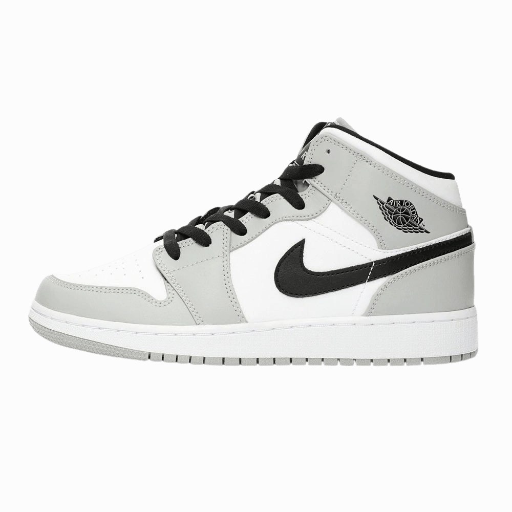 Air Jordan 1 Mid GS "Light Smoke Grey" Air Jordan 1 Mid versatile shoes for daily wear