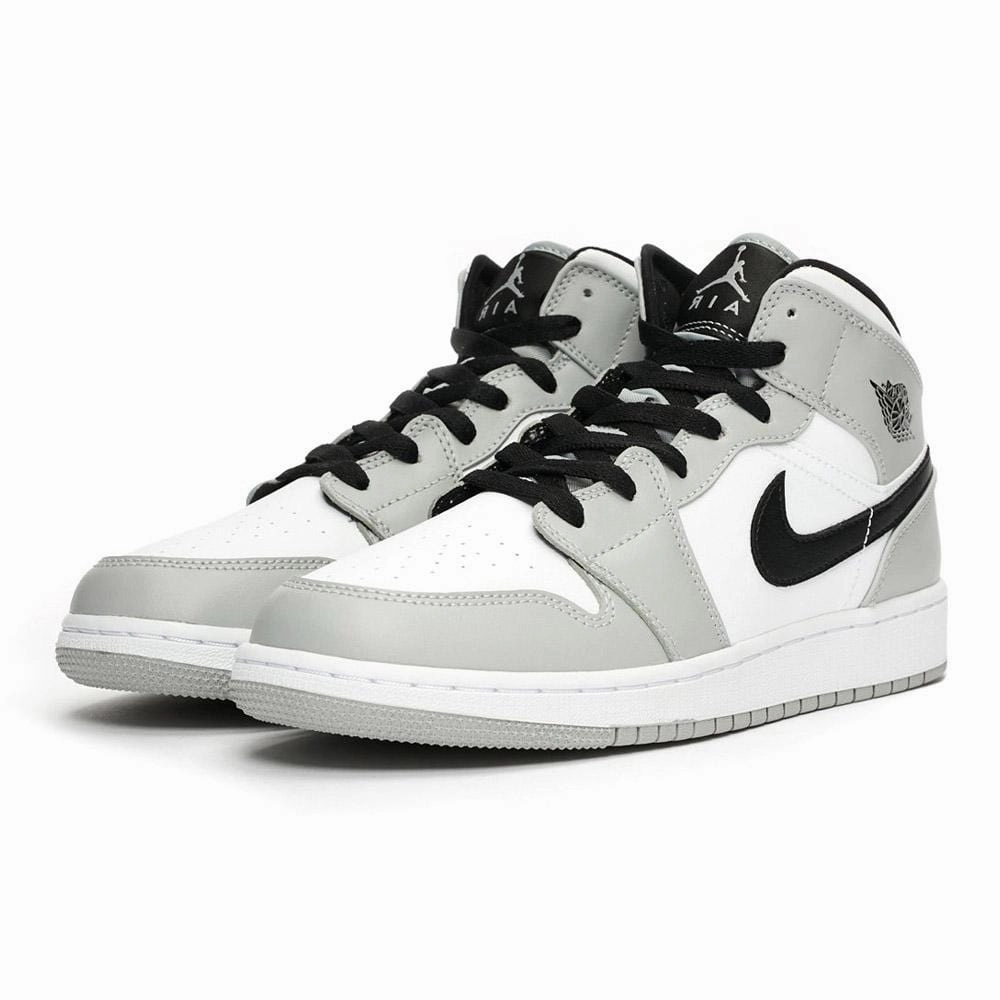 Air Jordan 1 Mid GS "Light Smoke Grey" Air Jordan 1 vintage style sneakers