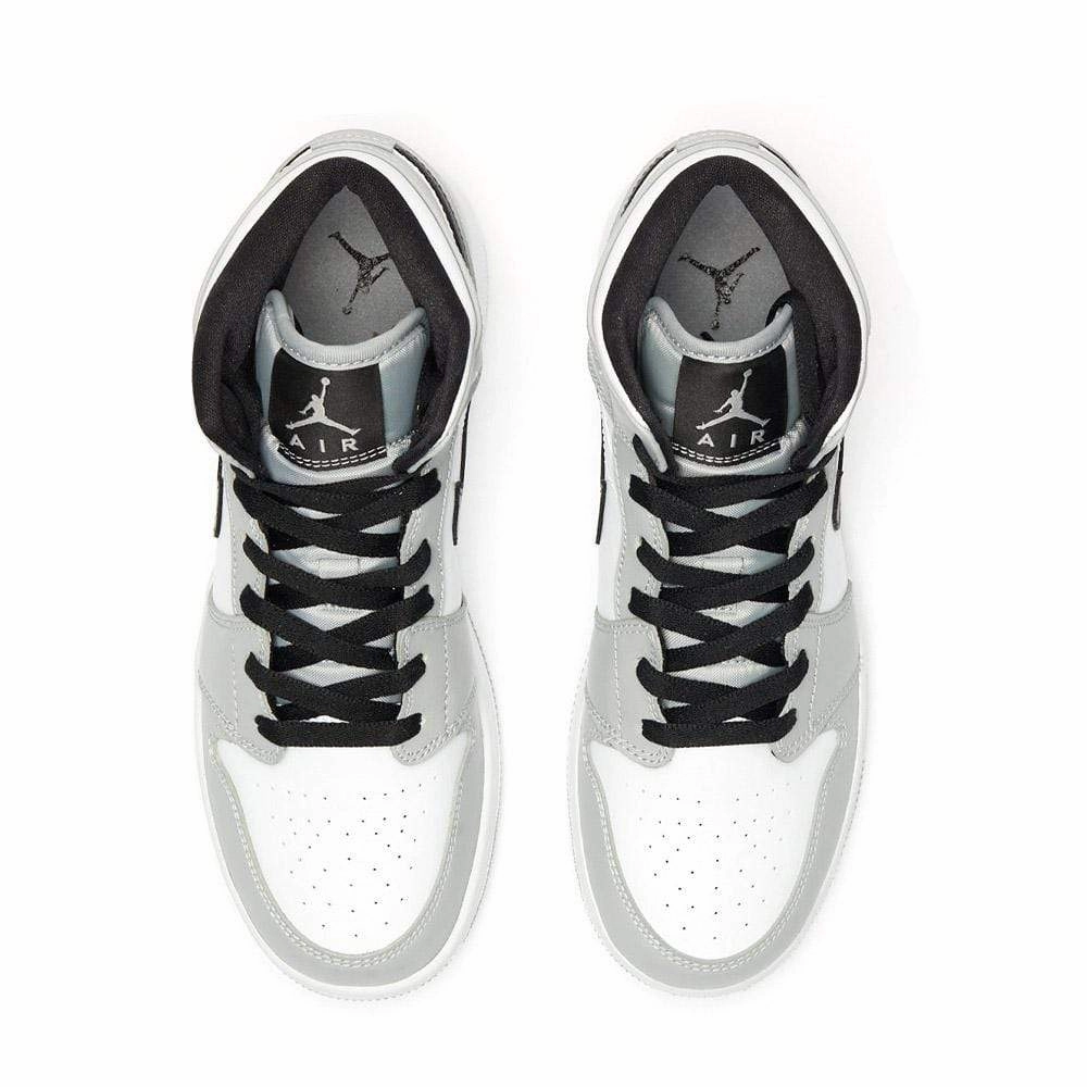 Air Jordan 1 Mid GS "Light Smoke Grey" Air Jordan 1 vintage style sneakers