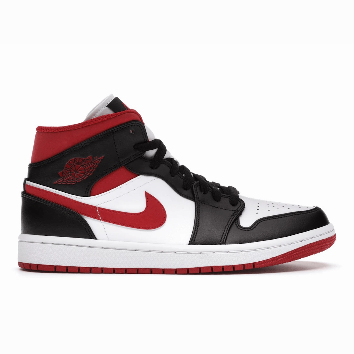 Air Jordan 1 Mid Gym Red Black White Air Jordan 1 Mid sneakers with bold retro vibes