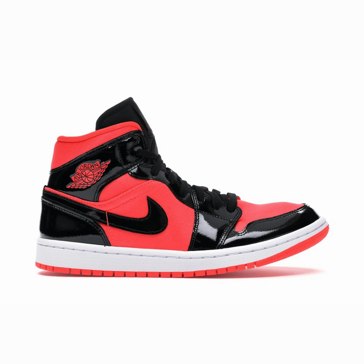 Air Jordan 1 Mid Hot Punch Black Air Jordan 1 Mid sneakers with bold retro vibes