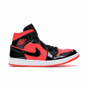 Air Jordan 1 Mid Hot Punch Black Air Jordan 1 Mid sneakers with bold retro vibes