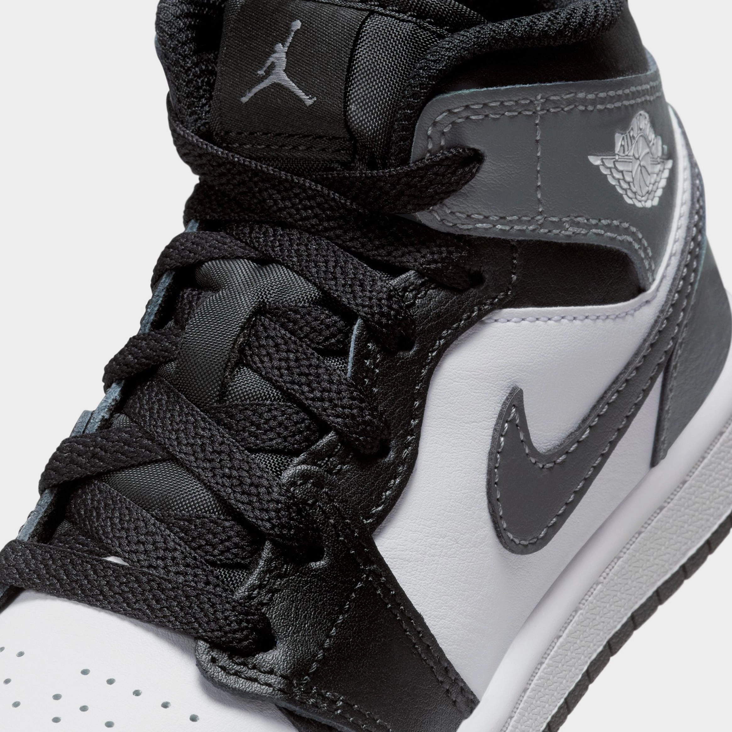 Air Jordan 1 Mid Iron Grey Preschool Lifestyle Shoes (Black/White/Iron Grey) Air Jordan 1 original design shoes