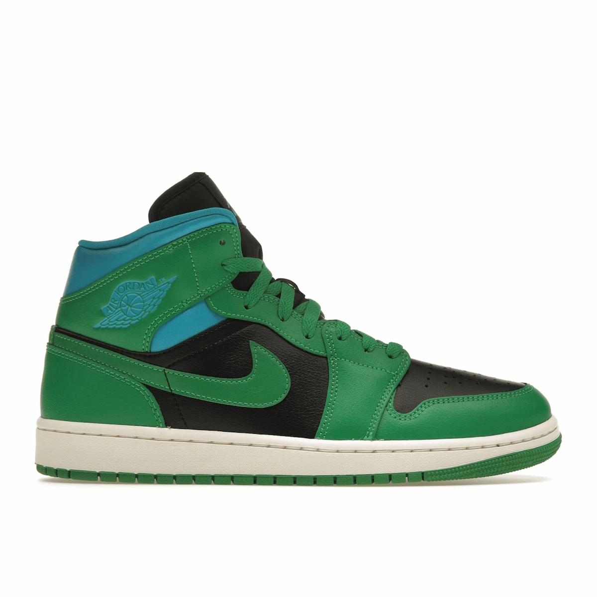 Air Jordan 1 Mid Lucky Green Aquatone Air Jordan 1 Mid sneakers with bold retro vibes