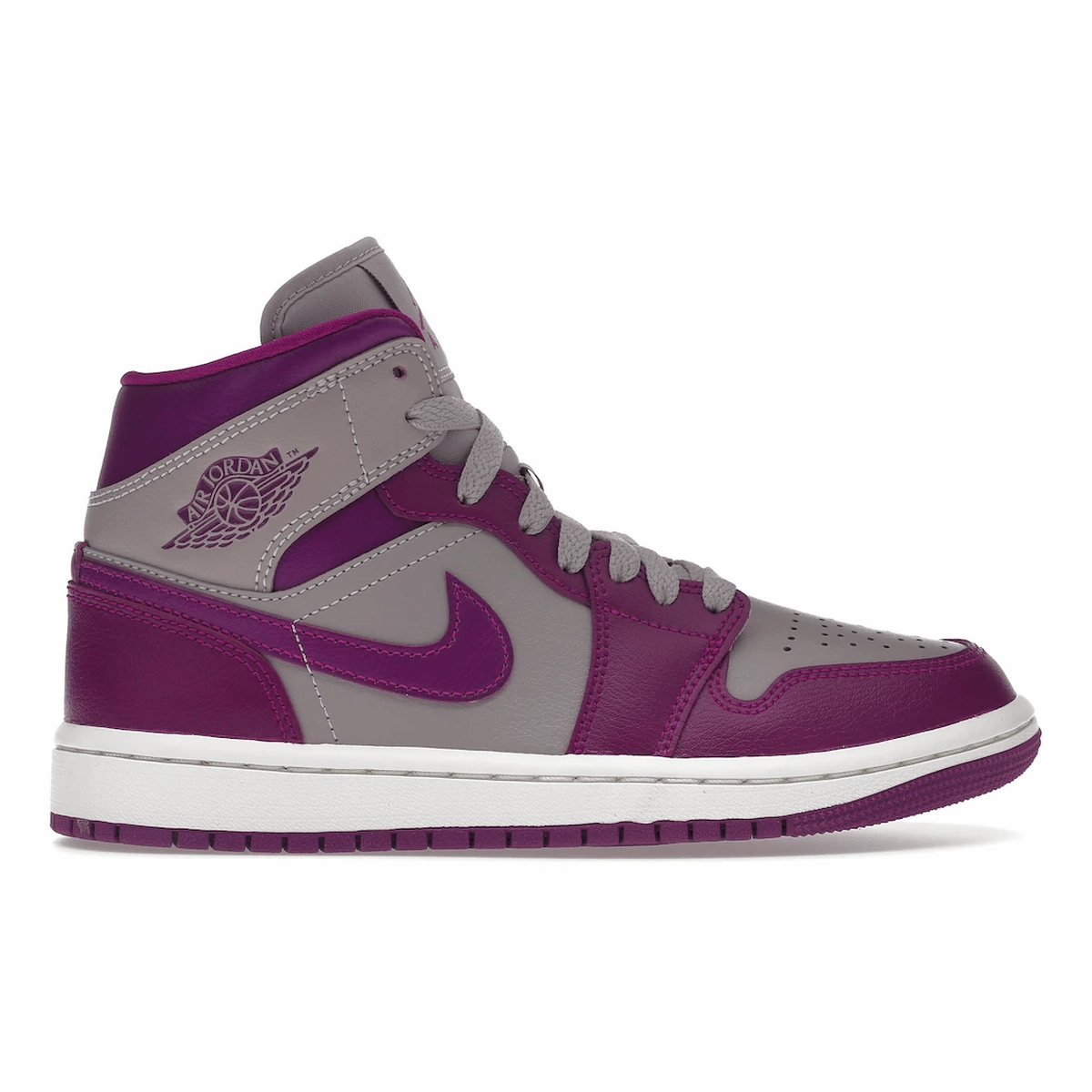 Air Jordan 1 Mid Magenta Grey Air Jordan 1 Mid sneakers with bold retro vibes