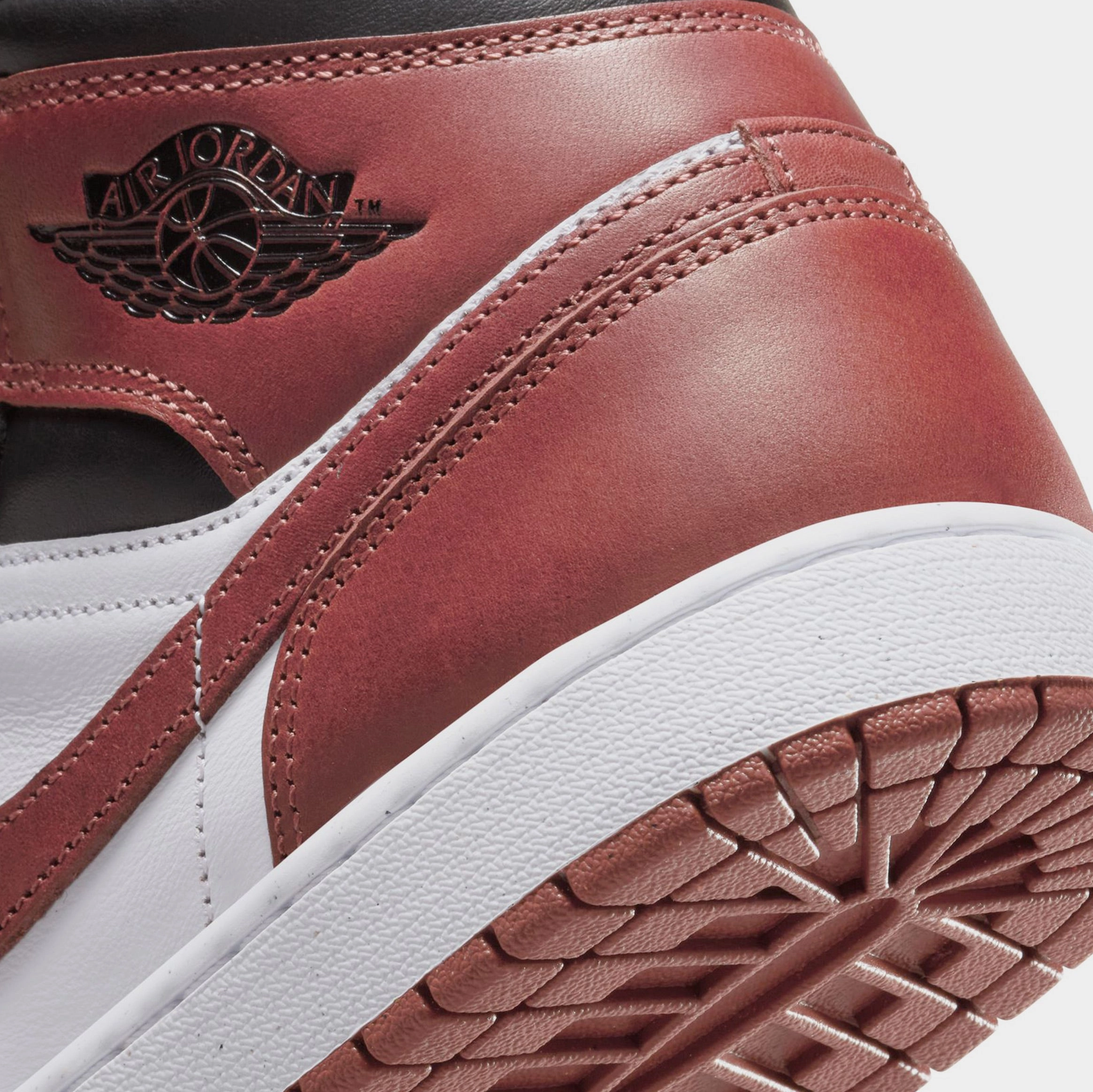 Air Jordan 1 Mid Mens Basketball Shoes (White/Black/Dark Pony) Air Jordan 1 original design shoes