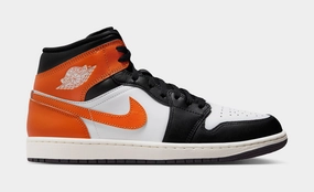 Air Jordan 1 Mid Mens Lifestyle Shoes (Starfish/White/Sail/Black) Air Jordan 1 classic shoes for streetwear looks
