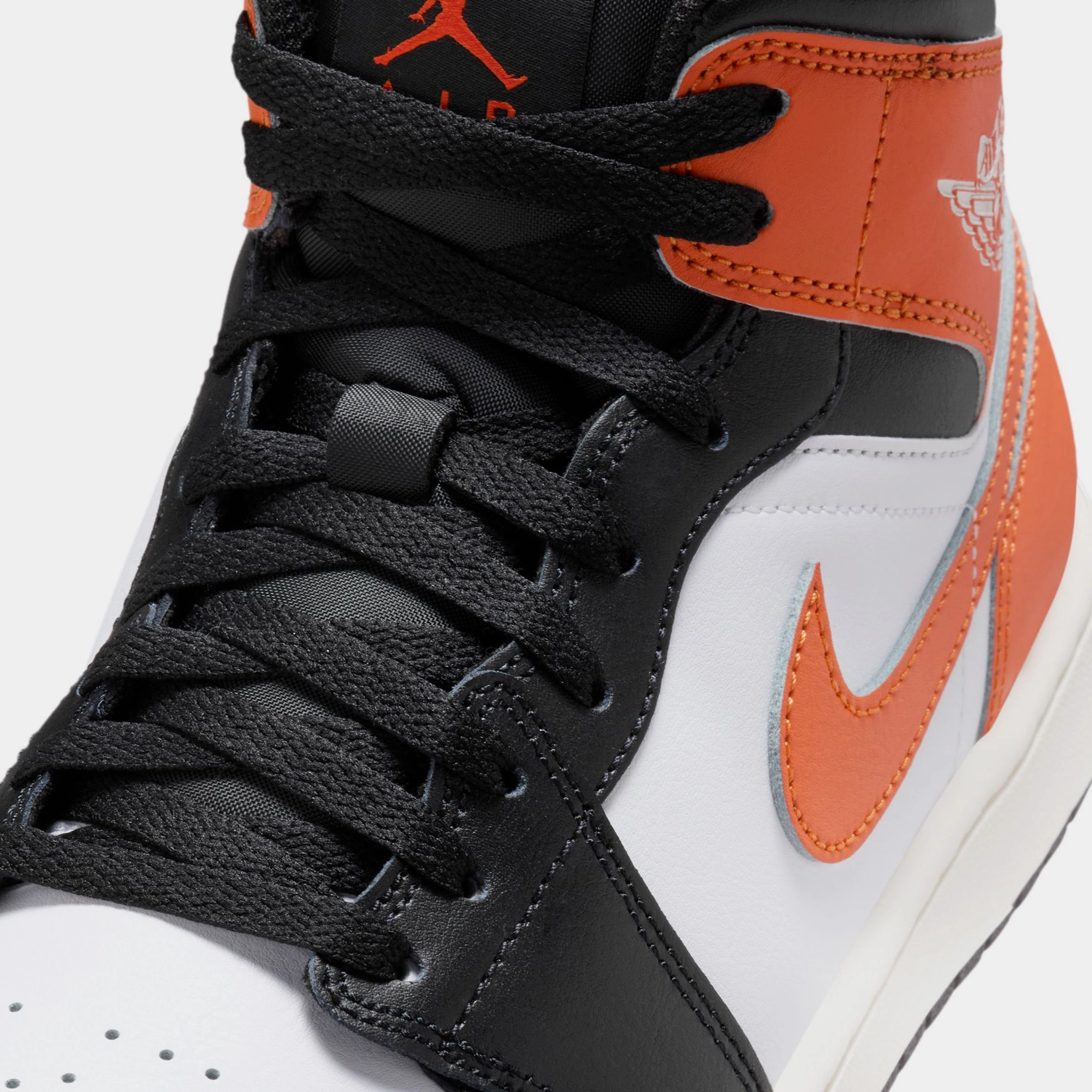 Air Jordan 1 Mid Mens Lifestyle Shoes (Starfish/White/Sail/Black) Air Jordan 1 original design shoes