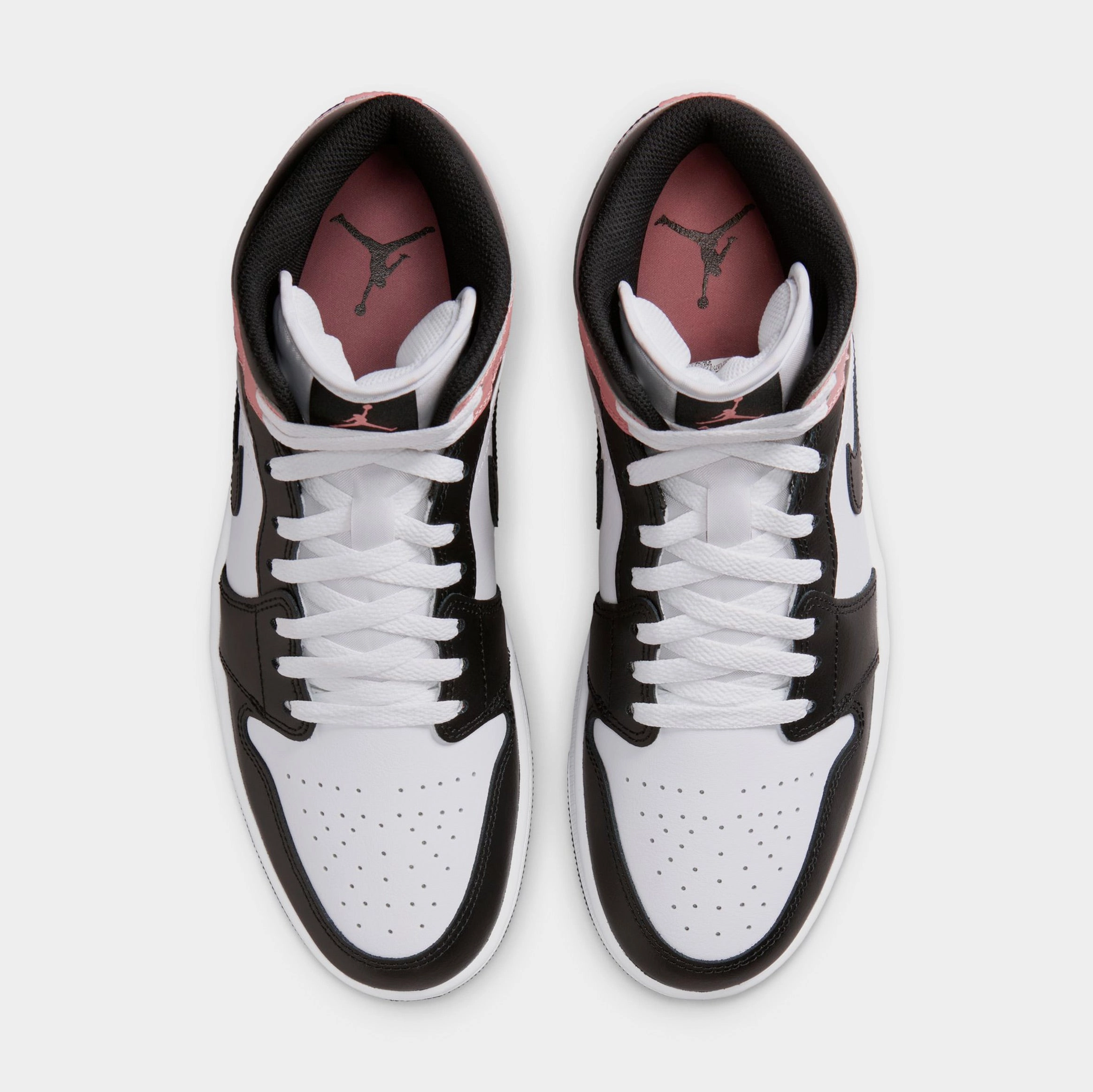Air Jordan 1 Mid Mens Lifestyle Shoes (White/Rust Pink/Black) Air Jordan 1 original design shoes