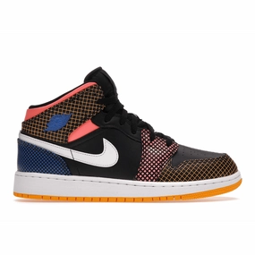 Air Jordan 1 Mid MMD Multi-Color Grid Air Jordan 1 Mid sneakers with bold retro vibes