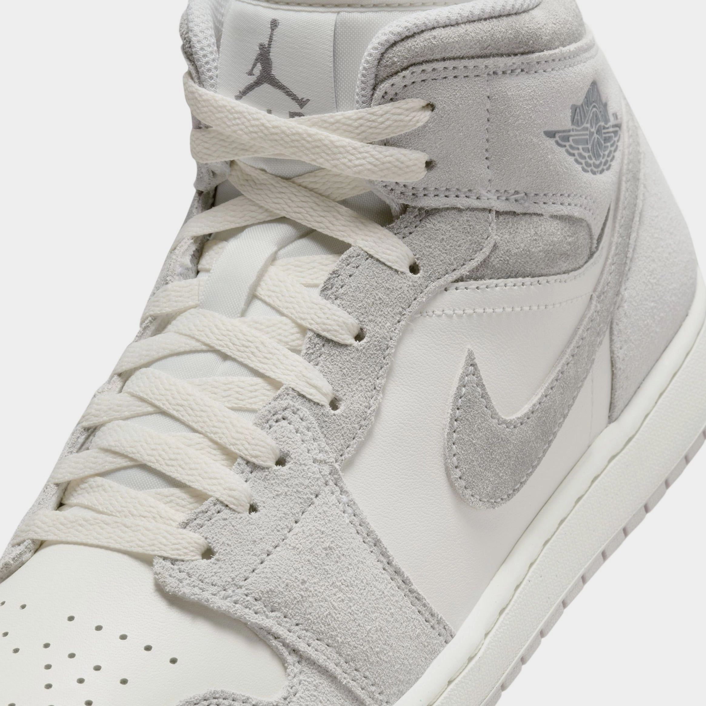 Air Jordan 1 Mid Neutral Grey Mens Lifestyle Shoes (Neutral Grey/Sail/Smoke Grey) Air Jordan 1 original design shoes
