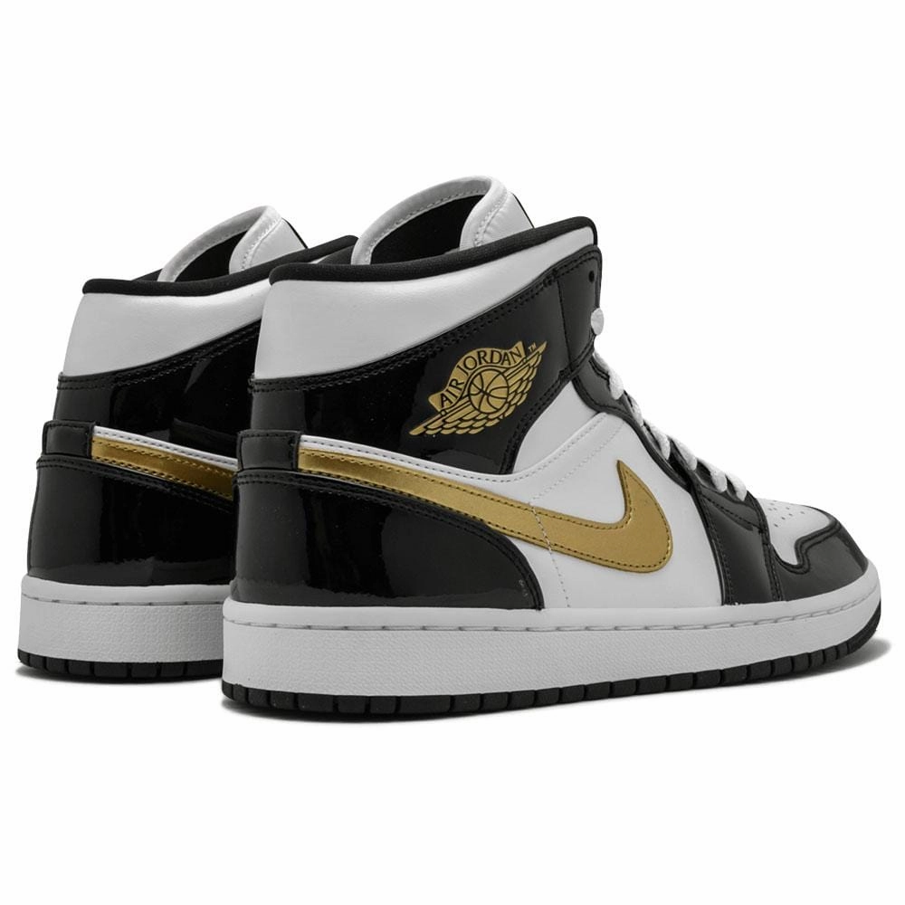 Air Jordan 1 Mid Patent 'Black Gold' Air Jordan 1 classic sneakers