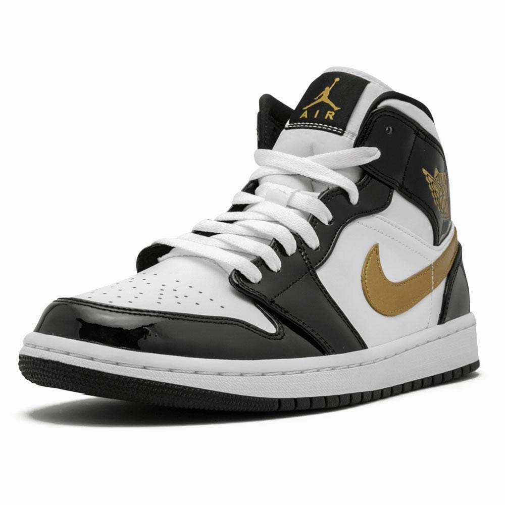 Air Jordan 1 Mid Patent 'Black Gold' Air Jordan 1 classic sneakers