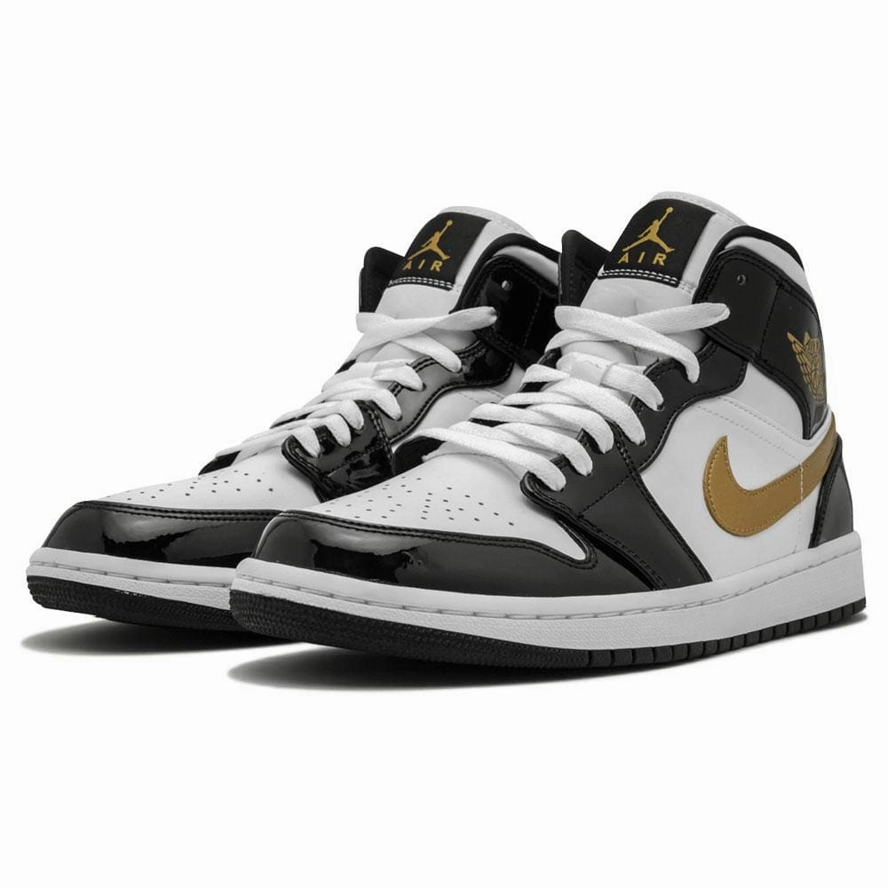 Air Jordan 1 Mid Patent 'Black Gold' Air Jordan 1 classic sneakers