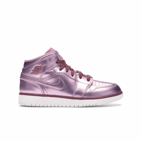 Air Jordan 1 Mid Pink Rise Air Jordan 1 Mid sneakers with bold retro vibes