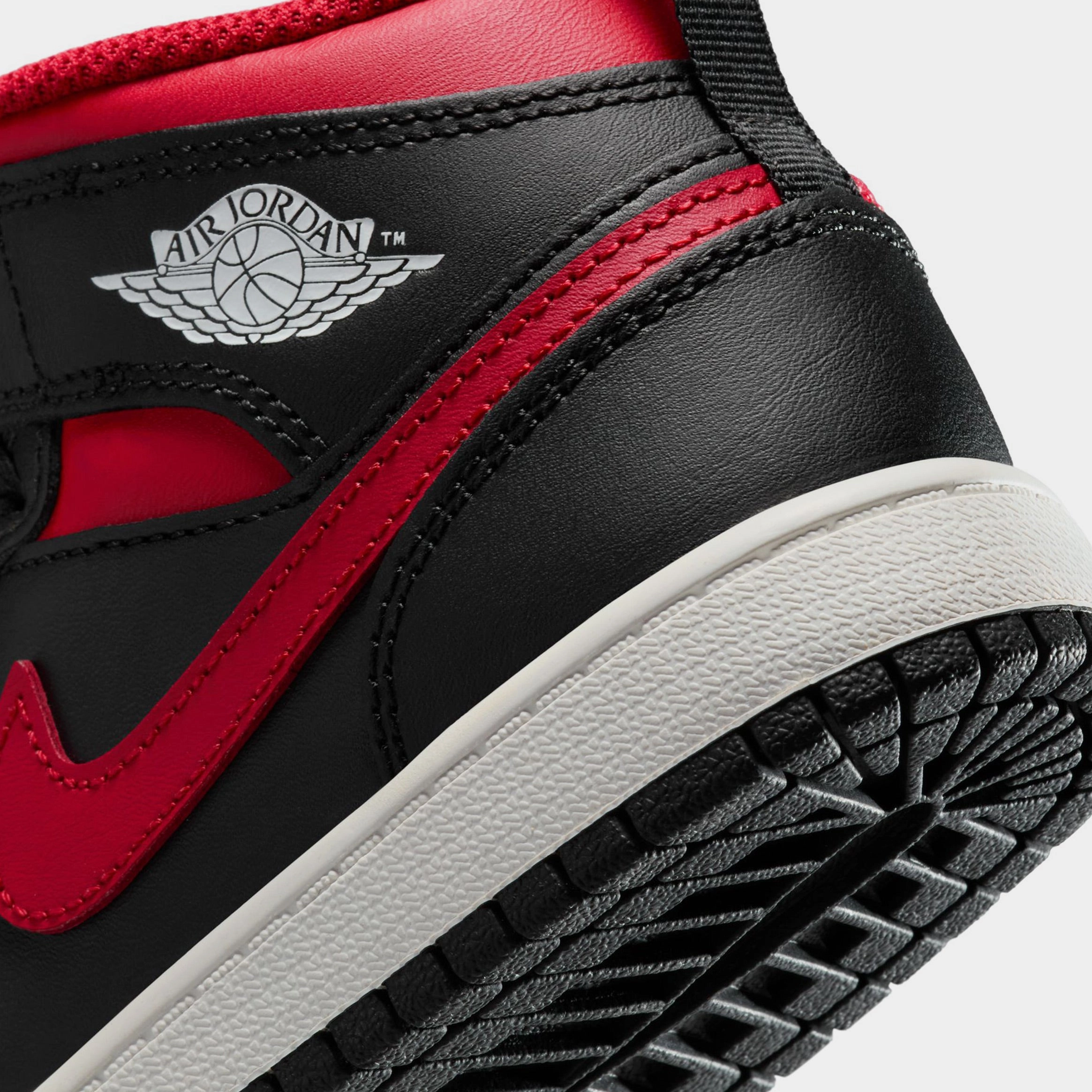 Air Jordan 1 Mid Preschool Lifestyle Shoes (Black/Summit White/Varsity Red) Air Jordan 1 original design shoes