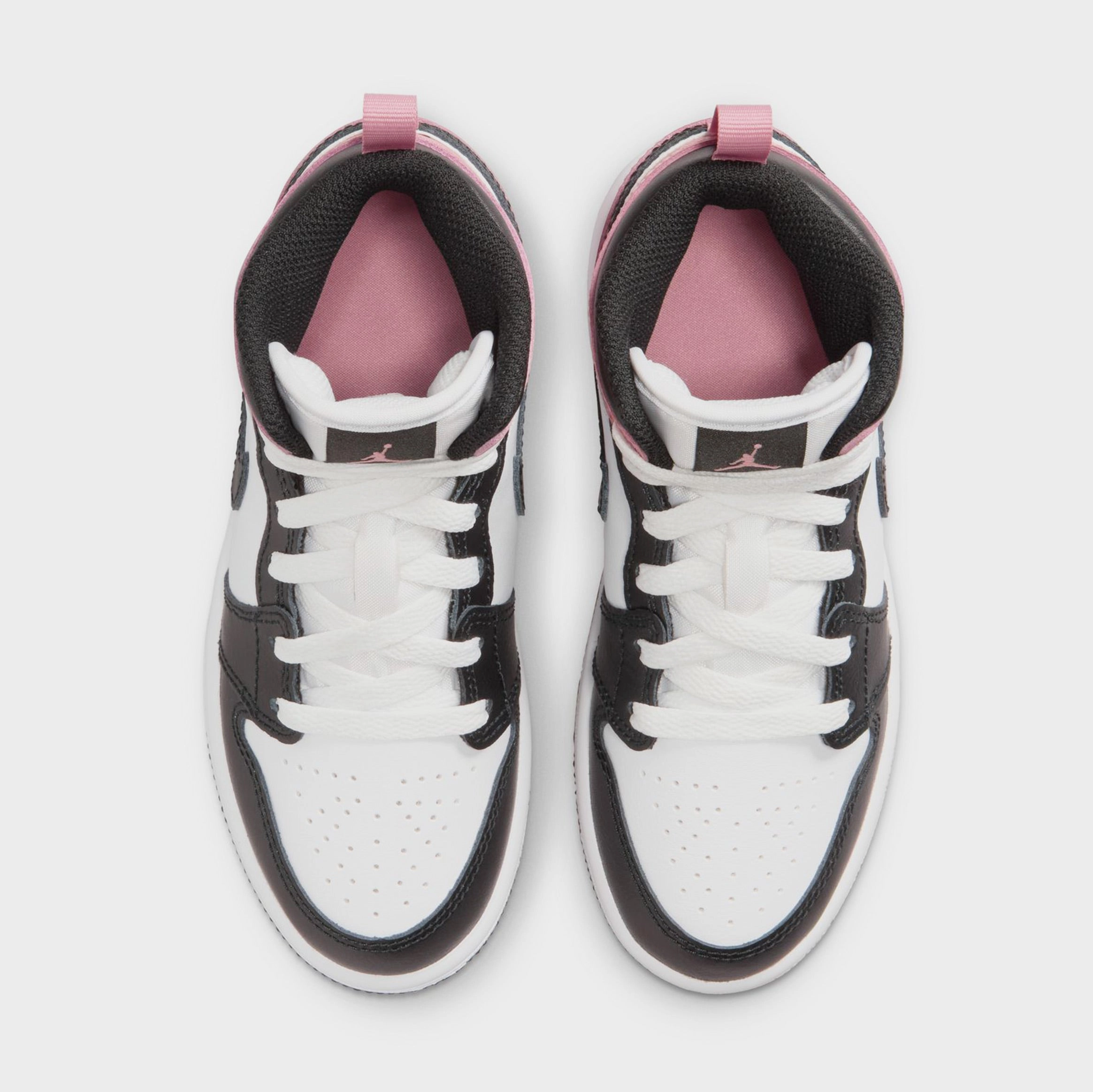 Air Jordan 1 Mid Preschool Lifestyle Shoes (White/Black/Rust Pink) Air Jordan 1 original design shoes