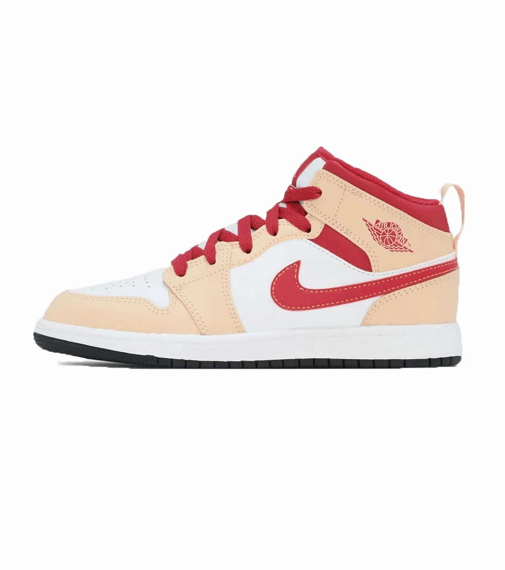 Air Jordan 1 Mid PS 'Light Curry Cardinal Red' Air Jordan 1 Mid streetwear shoes