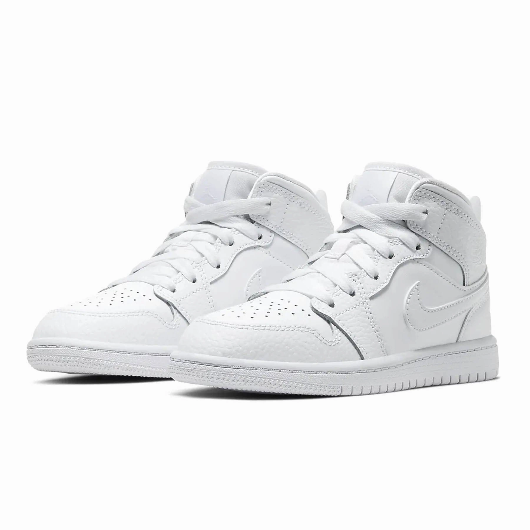 Air Jordan 1 Mid PS Triple White Air Jordan 1 vintage style sneakers