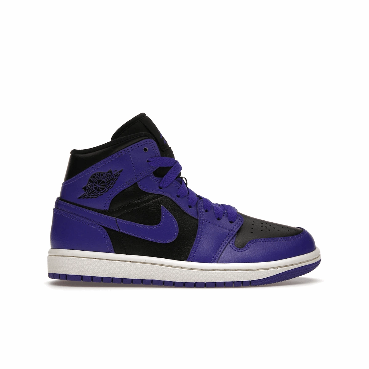 Air Jordan 1 Mid Purple Black Air Jordan 1 Mid sneakers with bold retro vibes